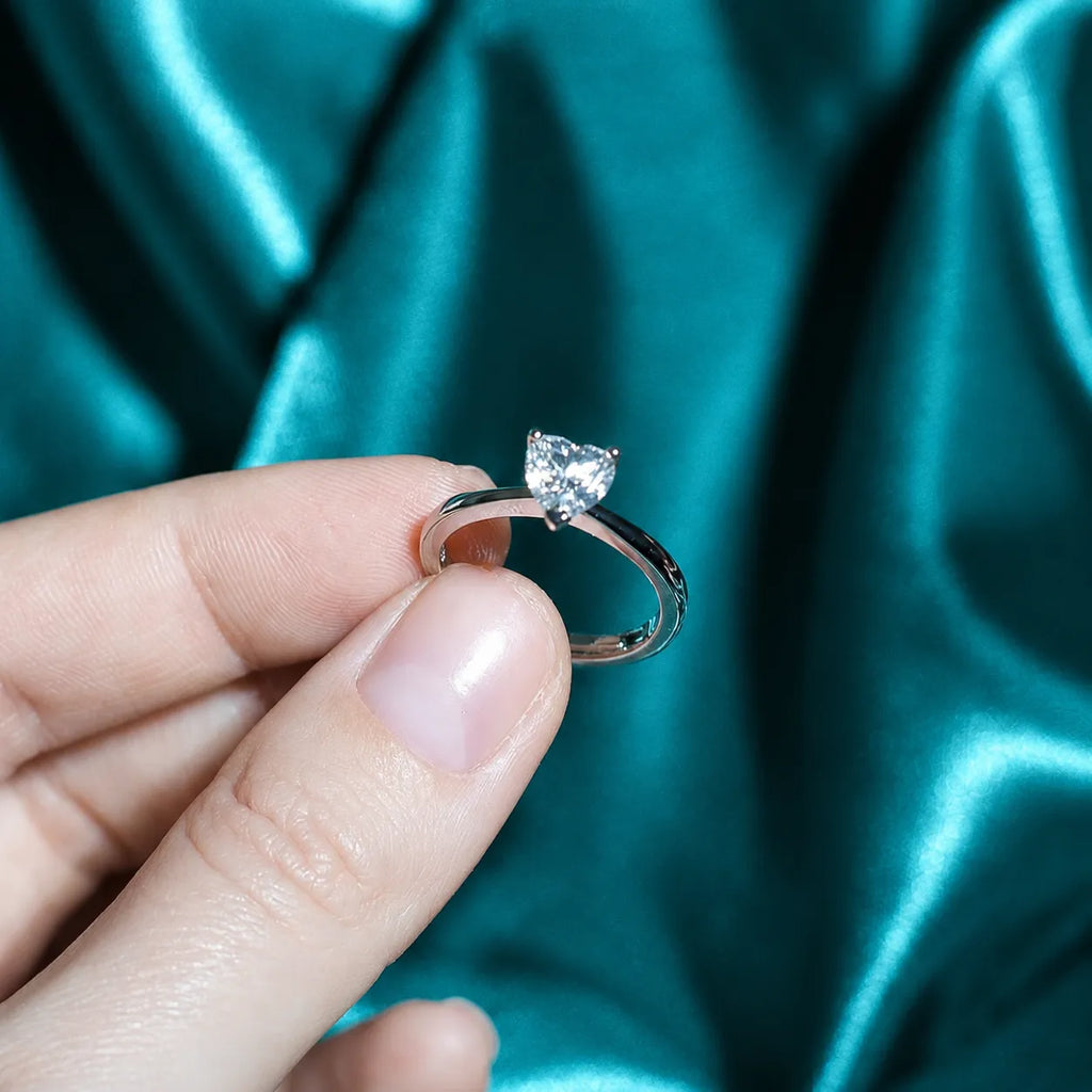 Hartvormige Moissaniet Ring