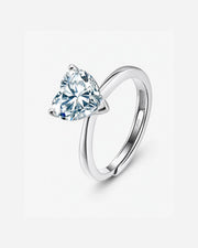 Hartvormige Moissaniet Ring