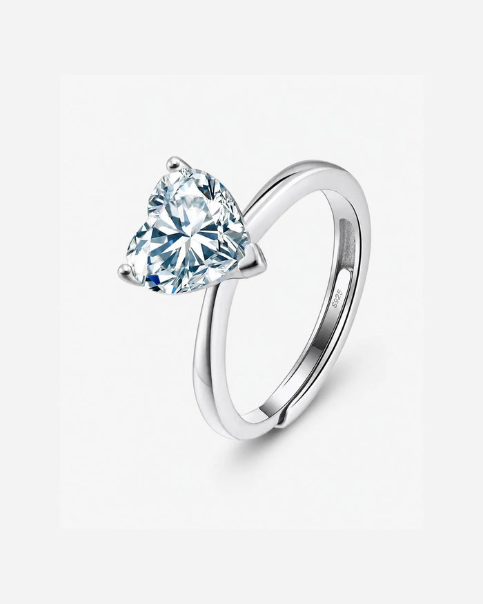 Hartvormige Moissaniet Ring