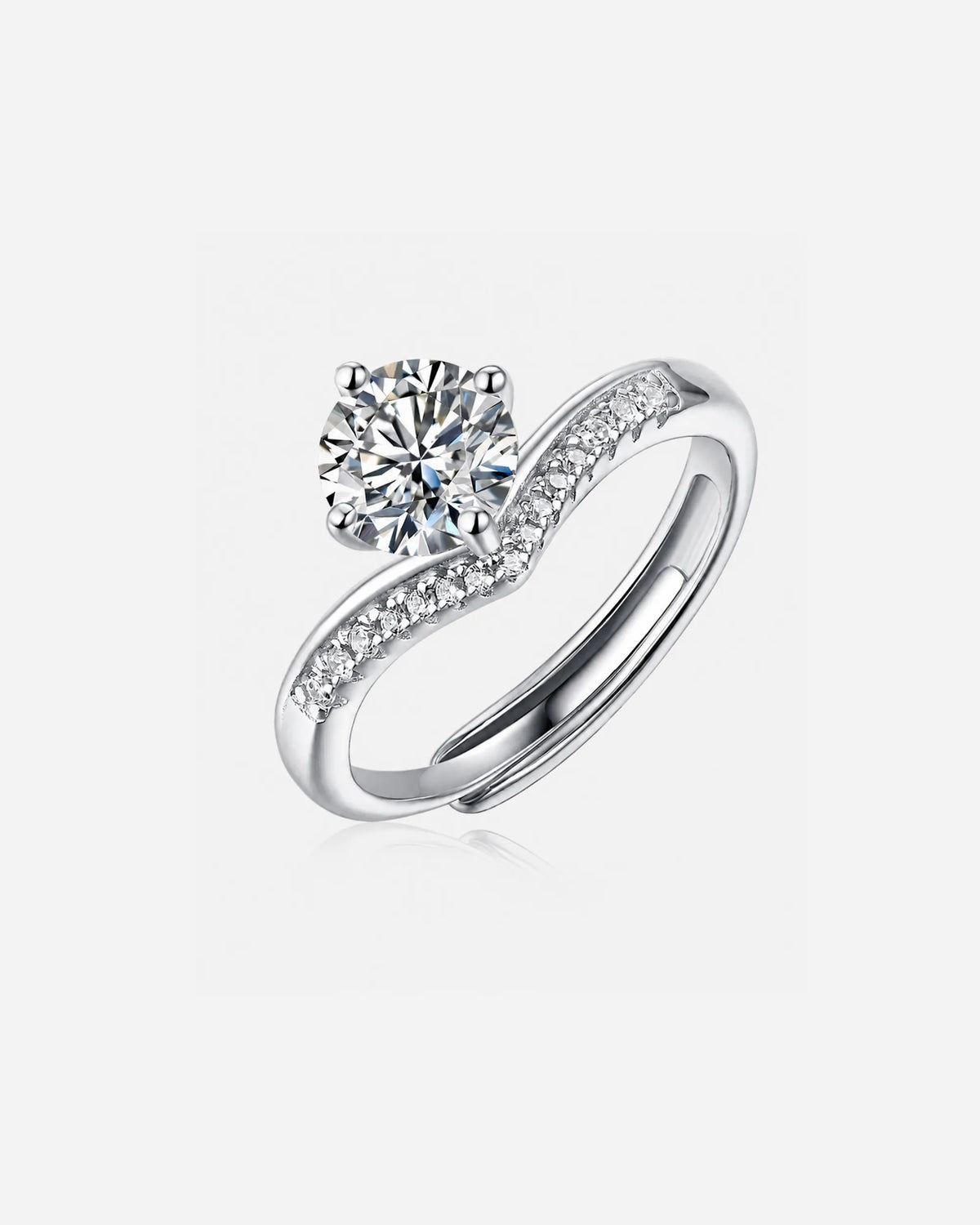 Golvende Moissaniet Ring