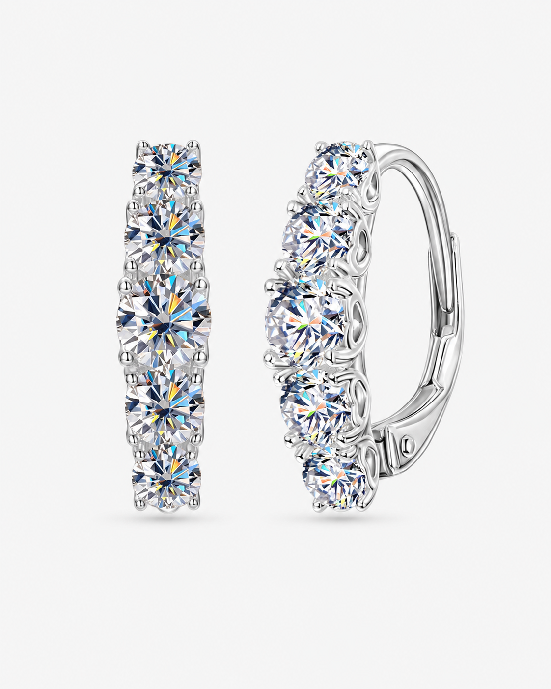 VANLARA Coeur 1.8CT VVS moissanite heart hoop earrings main image