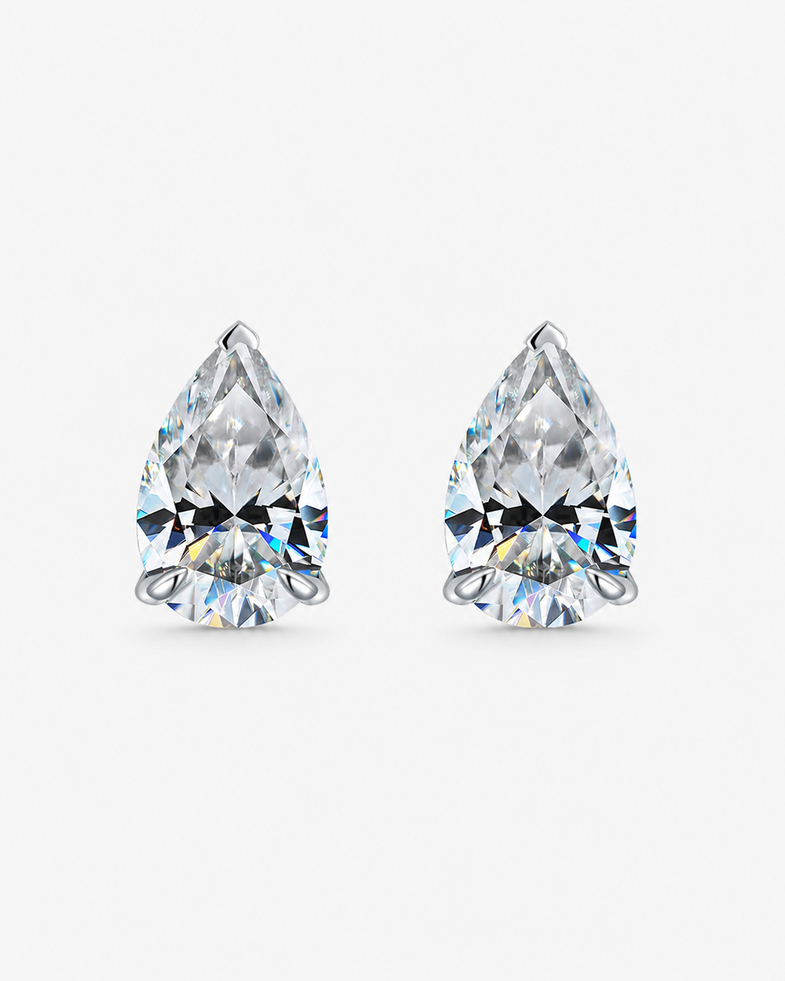 VANLARA Goutte 0.8CT x 2 VVS moissanite pear stud earrings main image