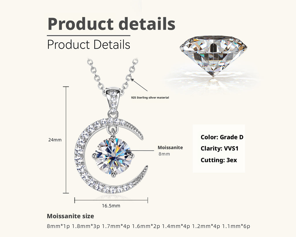 VANLARA Luna Crescent necklace specifications