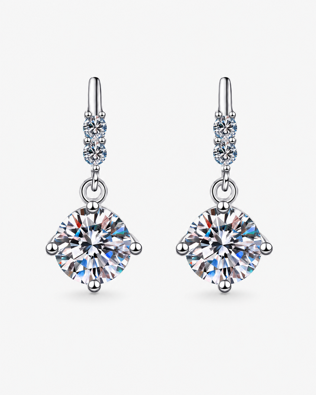 VANLARA Nova 1CT D Color VVS1 moissanite drop stud earrings main product image