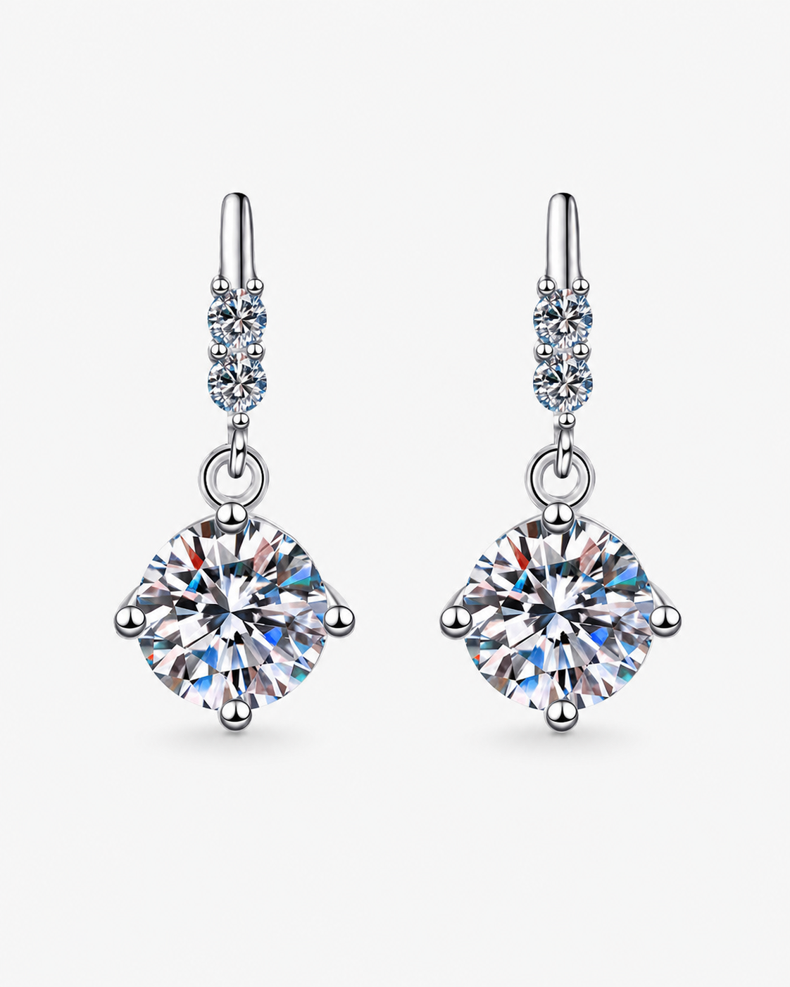 VANLARA Nova 1CT D Color VVS1 moissanite drop stud earrings main product image