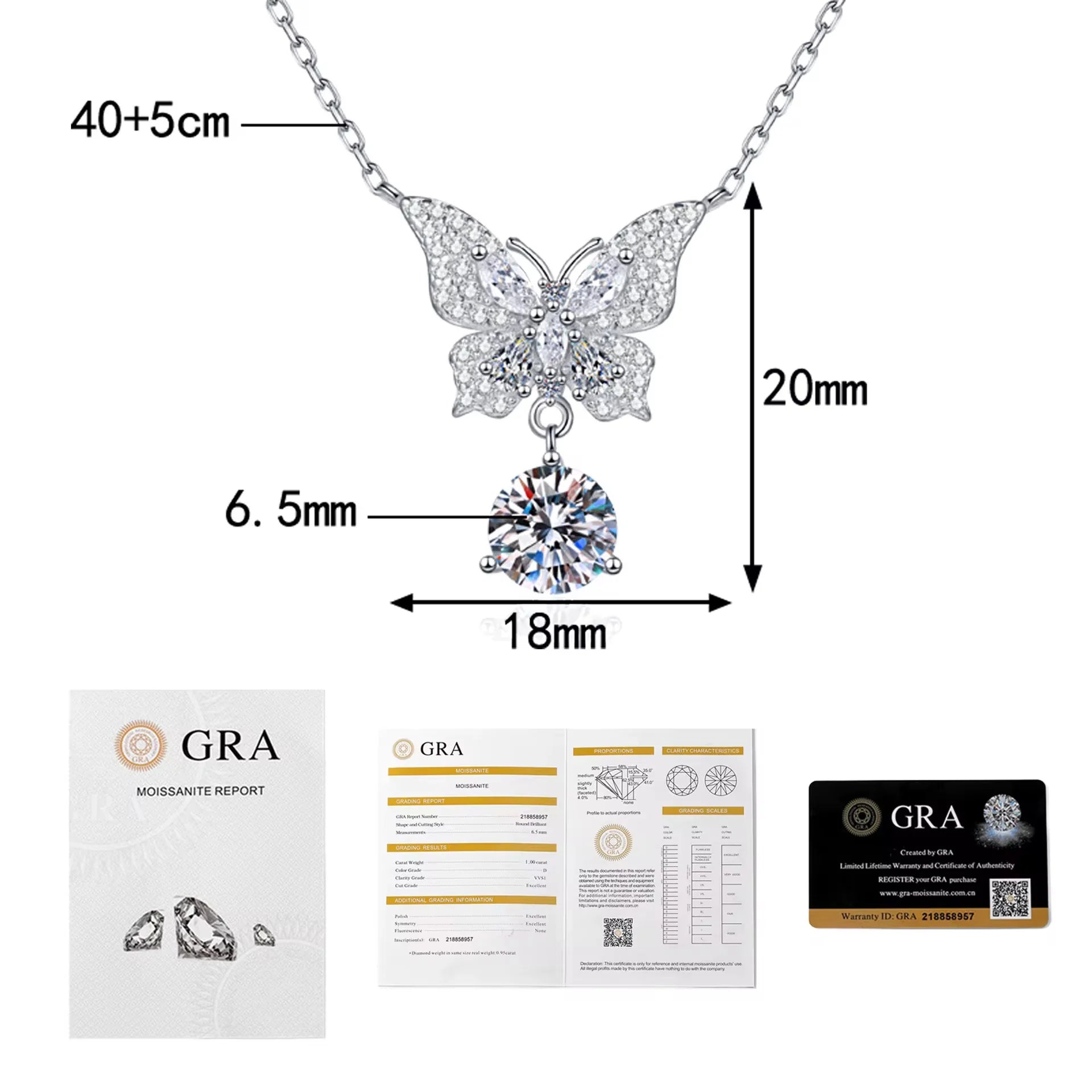 VANLARA Papillon necklace specifications