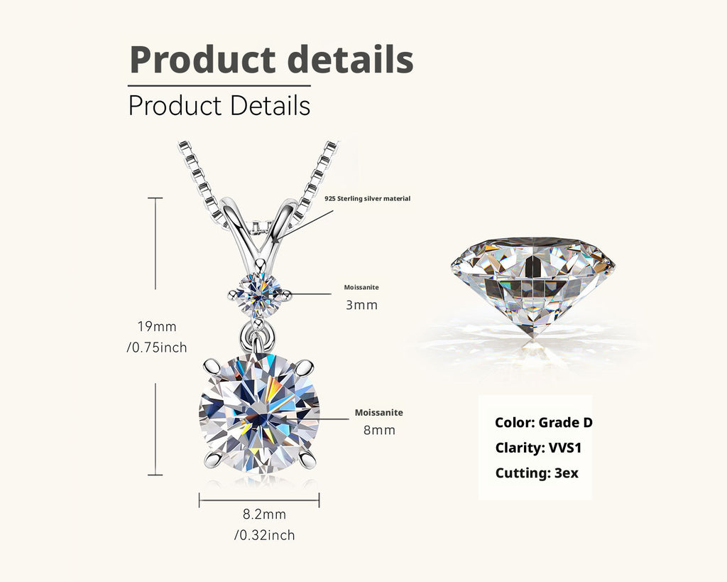 VANLARA Vela 2.1CT moissanite necklace specifications